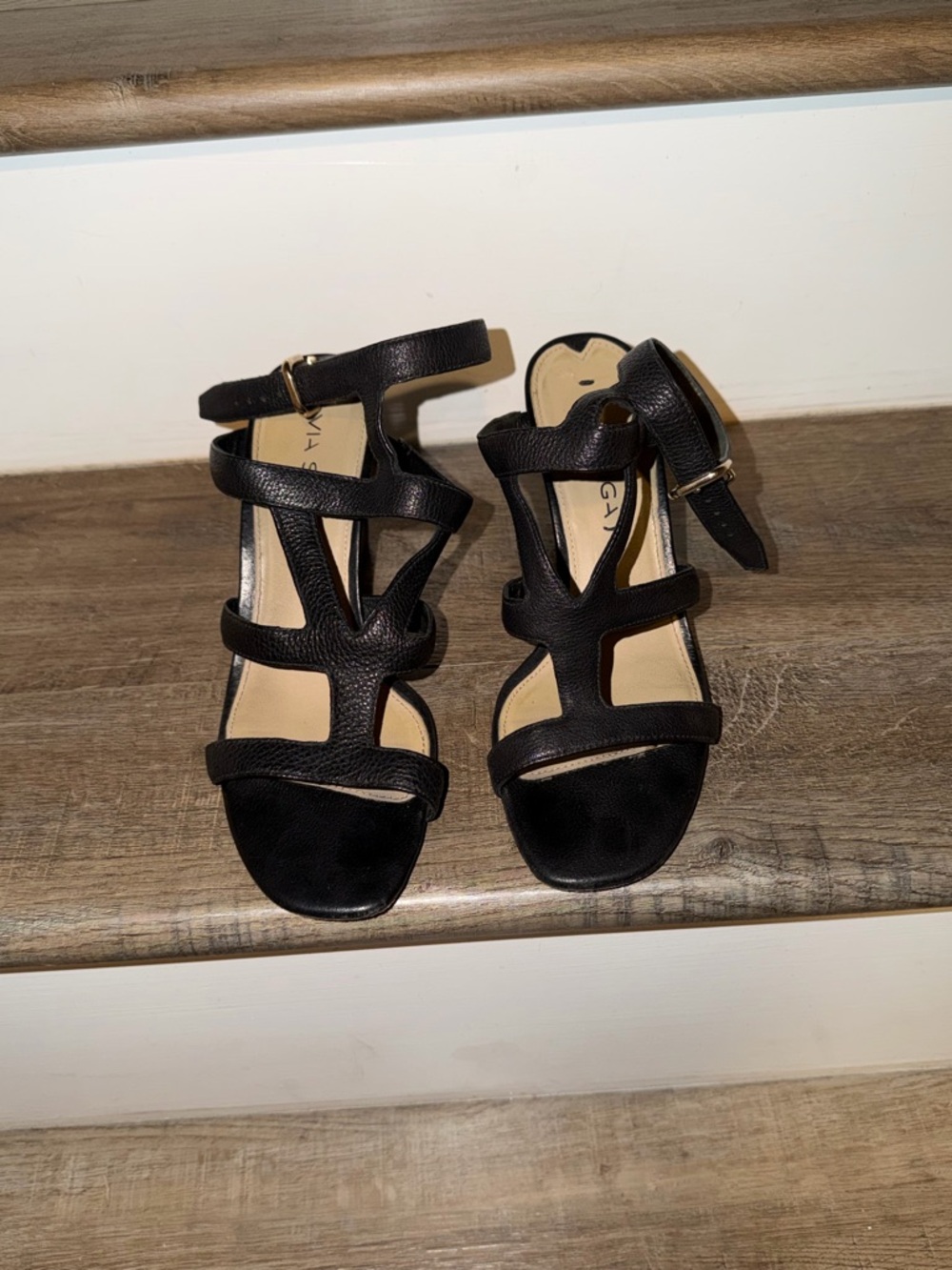 Black Strappy Women's Sandals - Via Spiga